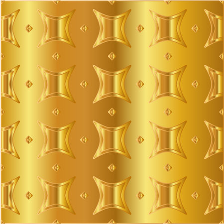 Geometric vector pattern with yellow and white gradient. gold ornament for wallpapers and background.のイラスト素材