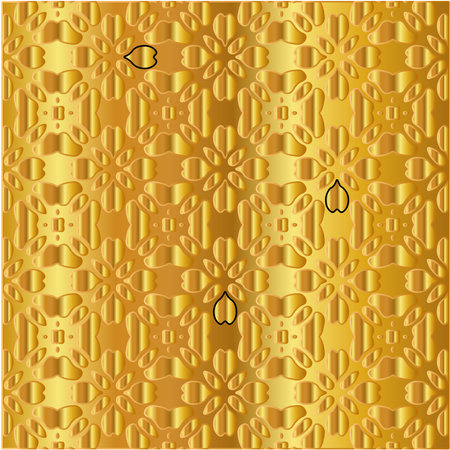 Geometric vector pattern with yellow and white gradient. gold ornament for wallpapers and...