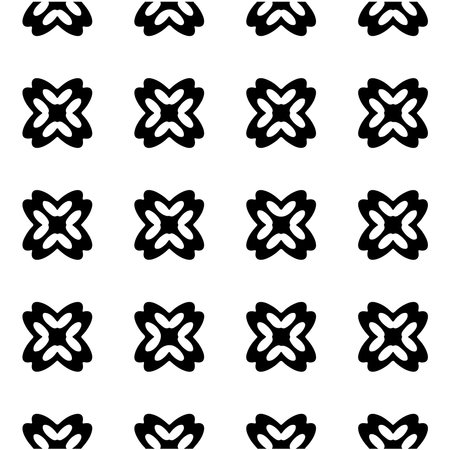 Seamless vector pattern in geometric ornamental style. Black ornament.のイラスト素材