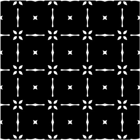 Seamless vector pattern in geometric ornamental style. Black ornament.のイラスト素材