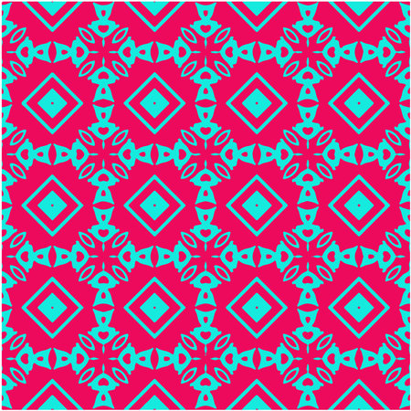 Delicate Endless Picture. Aquamarine and scarlet Smudges. Wash Drawing Ethnic Embroidery. Bohemian Diverse Decoraton Style. Colorful African Ceramic.のイラスト素材