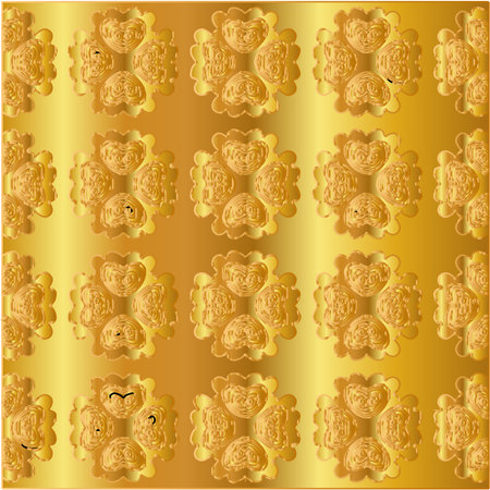 Geometric vector pattern with yellow and white gradient. gold ornament for wallpapers and backgrounds.のイラスト素材