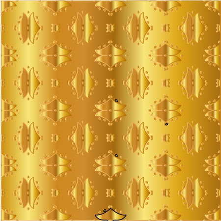 Geometric vector pattern with yellow and white gradient. gold ornament for wallpapers and backgrounds.のイラスト素材