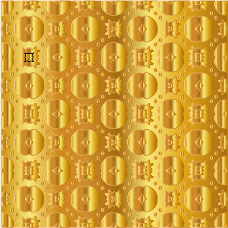 Geometric vector pattern with yellow and white gradient. gold ornament for wallpapers and backgrounds.のイラスト素材