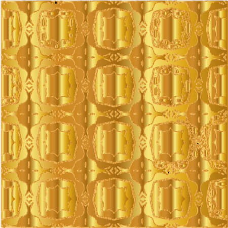 Geometric vector pattern with yellow and white gradient. gold ornament for wallpapers and backgrounds.のイラスト素材
