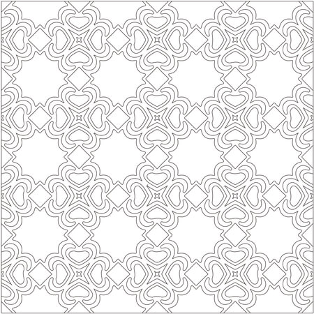 Vector pattern with symmetrical elements. Repeating geometric tiles from striped elements. black patterns.のイラスト素材