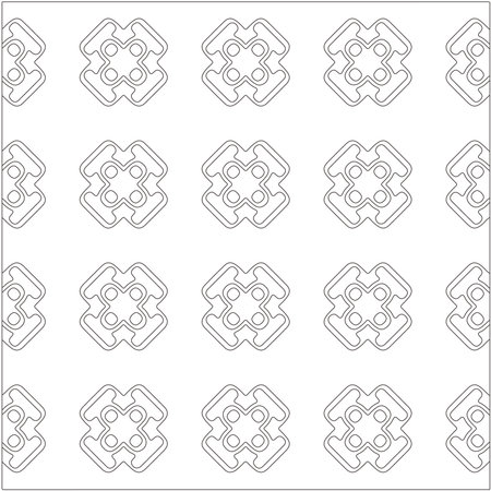 Vector pattern with symmetrical elements. Repeating geometric tiles from striped elements. black patterns.のイラスト素材