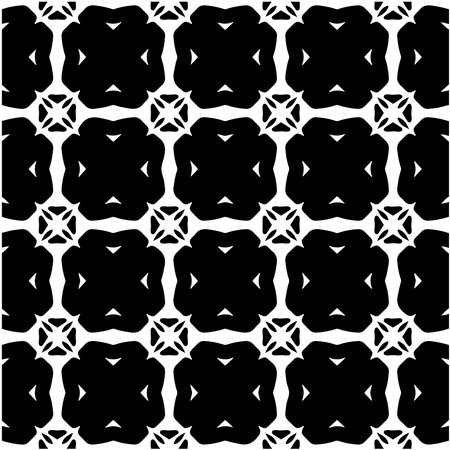 Seamless vector pattern in geometric ornamental style. Black ornament.
