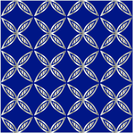 metal pattern on a blue background.のイラスト素材
