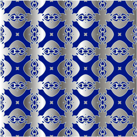 metal pattern on a blue background.のイラスト素材