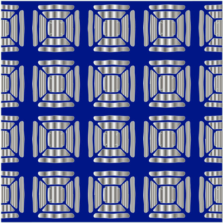 metal pattern on a blue background.のイラスト素材