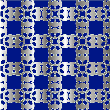 metal pattern on a blue background.のイラスト素材