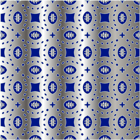 metal pattern on a blue background.のイラスト素材