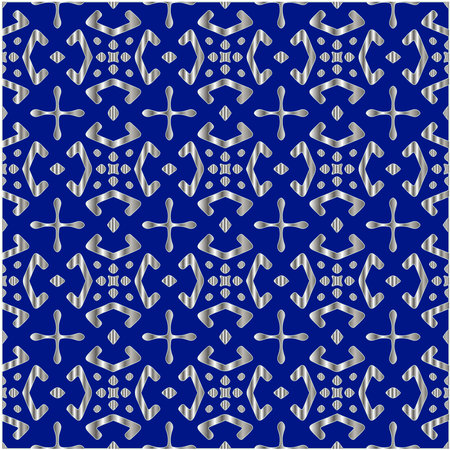 metal pattern on a blue background.のイラスト素材