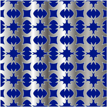 metal pattern on a blue background.のイラスト素材