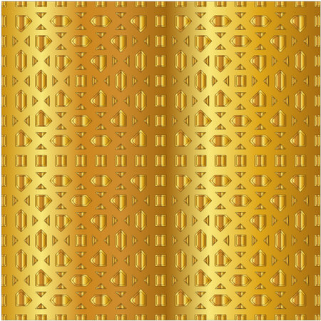 Geometric vector pattern with yellow and white gradient. gold ornament for wallpapers and backgroundsのイラスト素材