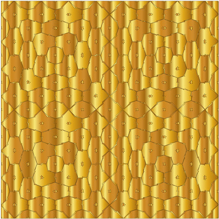Geometric vector pattern with yellow and white gradient. gold ornament for wallpapers and backgroundsのイラスト素材