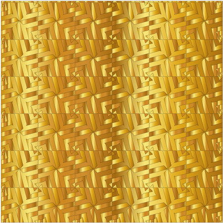 Geometric vector pattern with yellow and white gradient. gold ornament for wallpapers and backgroundsのイラスト素材