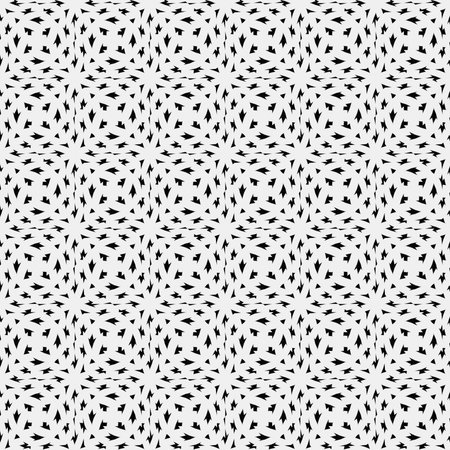 Seamless vector pattern in geometric ornamental style. Black ornament.のイラスト素材