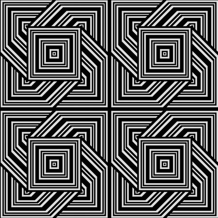 vector pattern in geometric ornamental style. Black and white pattern.のイラスト素材