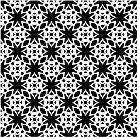 Seamless vector pattern in geometric ornamental style. Black ornament.