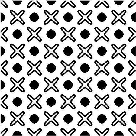 Seamless vector pattern in geometric ornamental style. Black ornament.