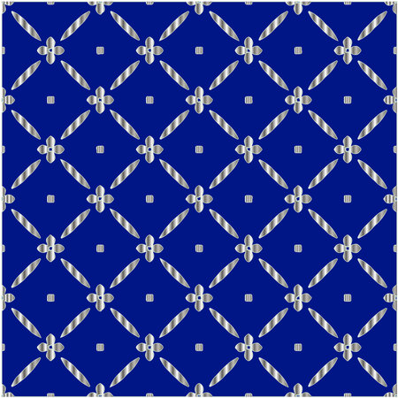 metal pattern on a blue background. pattern for fabric, wallpaper, packaging. Decorative print.のイラスト素材