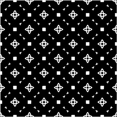 Flower geometric pattern. Seamless vector background. White and black ornament. Ornament for fabric, wallpaper, packaging.のイラスト素材