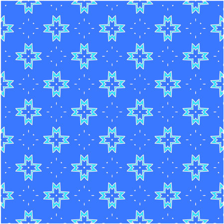 Geometric vector pattern with Aquamarine and blue colors. abstract ornament for wallpapers and...