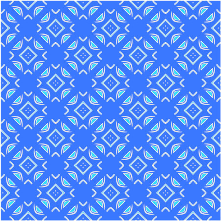Geometric vector pattern with Aquamarine and blue colors. abstract ornament for wallpapers and...