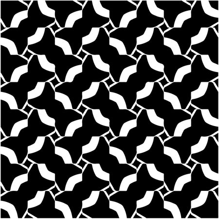 Seamless vector pattern in geometric ornamental style. Black ornamentのイラスト素材