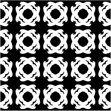 Seamless vector pattern in geometric ornamental style. Black ornamentのイラスト素材