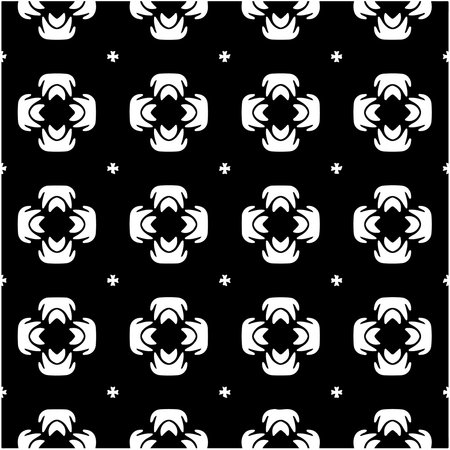Seamless vector pattern in geometric ornamental style. Black ornamentのイラスト素材