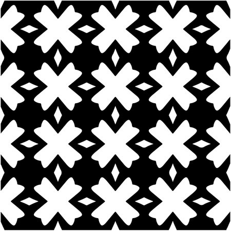 Seamless vector pattern in geometric ornamental style. Black and white pattern.
