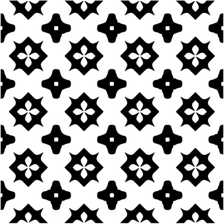 Seamless vector pattern in geometric ornamental style. Black and white pattern.のイラスト素材