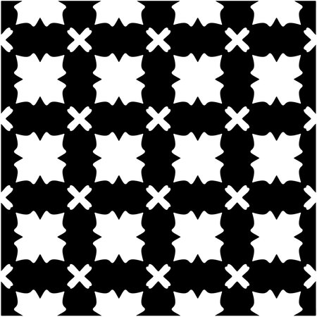 Seamless vector pattern in geometric ornamental style. Black and white pattern.のイラスト素材