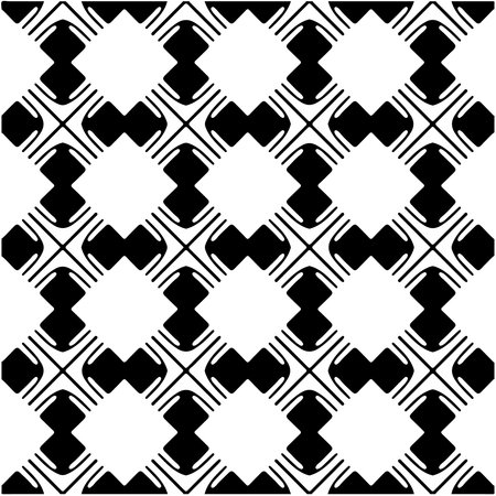 Seamless vector pattern in geometric ornamental style. Black and white pattern.