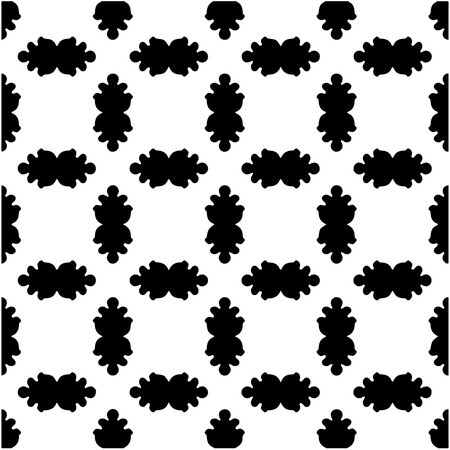 Seamless vector pattern in geometric ornamental style. Black and white pattern.