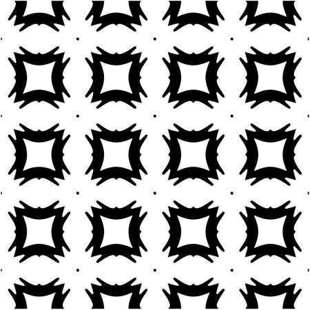 Seamless vector pattern in geometric ornamental style. Black and white pattern.のイラスト素材
