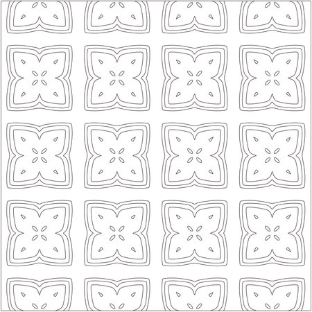 Vector pattern with symmetrical elements. Repeating geometric tiles from striped elements. black patterns.のイラスト素材