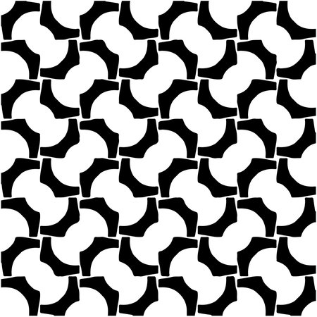 Seamless vector pattern in geometric ornamental style. Black and white pattern.のイラスト素材