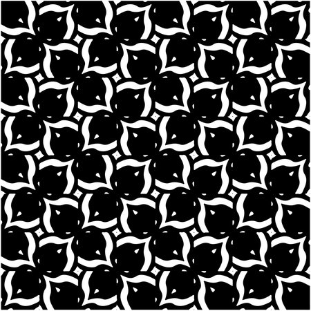 Seamless vector pattern in geometric ornamental style. Black and white pattern.のイラスト素材