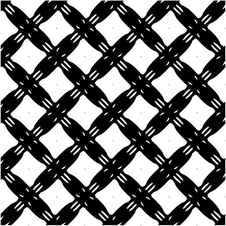 Seamless vector pattern in geometric ornamental style. Black and white pattern.のイラスト素材