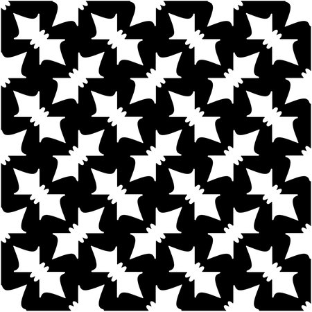 Seamless vector pattern in geometric ornamental style. Black and white pattern.のイラスト素材