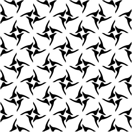 Seamless vector pattern in geometric ornamental style. Black and white pattern.のイラスト素材