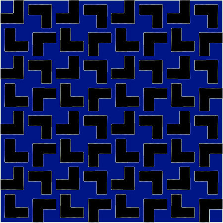 vector pattern in geometric ornamental style. Black and white and blue pattern.のイラスト素材