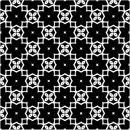 floral seamless pattern background.Geometric ornament for wallpapers and backgrounds. Black and...