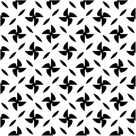 floral seamless pattern background.Geometric ornament for wallpapers and backgrounds. Black and white pattern.のイラスト素材