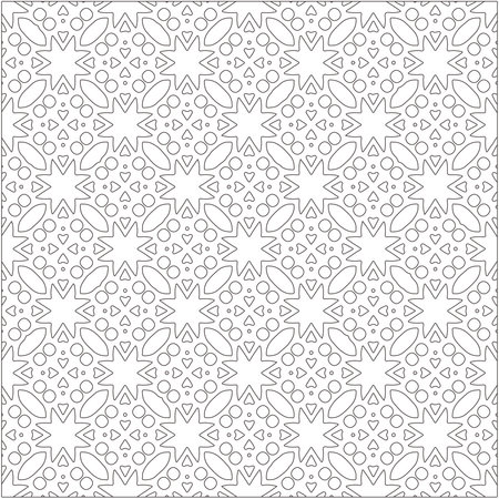 Vector pattern with symmetrical elements. Repeating geometric tiles from striped elements. black patterns.のイラスト素材