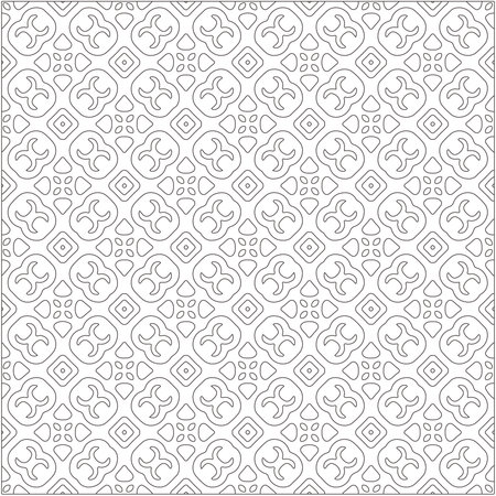 Vector pattern with symmetrical elements. Repeating geometric tiles from striped elements. black patterns.のイラスト素材